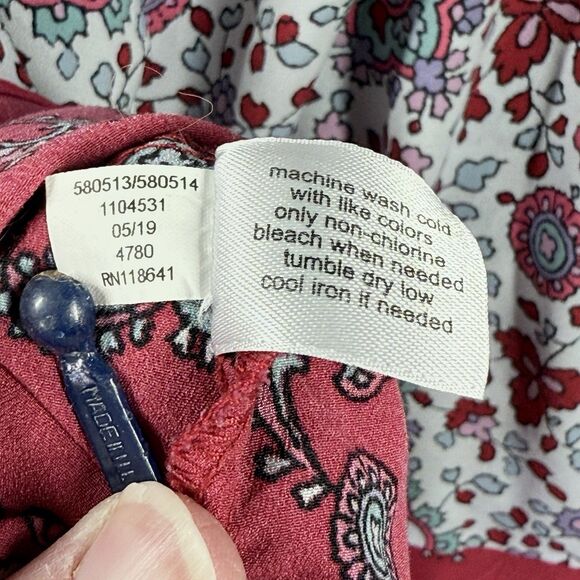 Lane Bryant Blouse Womens Sz 24 Sleeveless Multi Color Floral Flowy Dressy Top - Picture 9 of 10